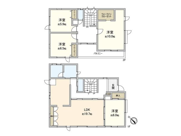 つくば市豊里の杜1丁目 戸建 間取図(平面図) つくば市豊里の杜1丁目 戸建 間取図(平面図)