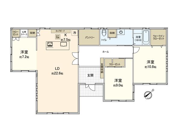つくば市谷田部 戸建 間取図(平面図) つくば市谷田部 戸建 間取図(平面図)