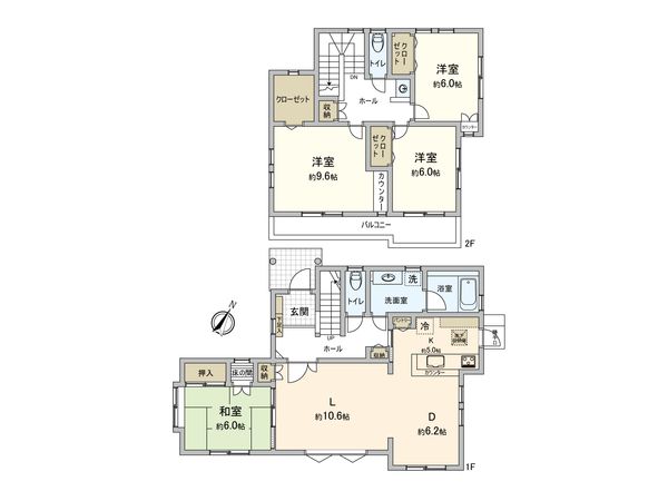 つくば市豊里の杜2丁目 戸建 間取図(平面図)