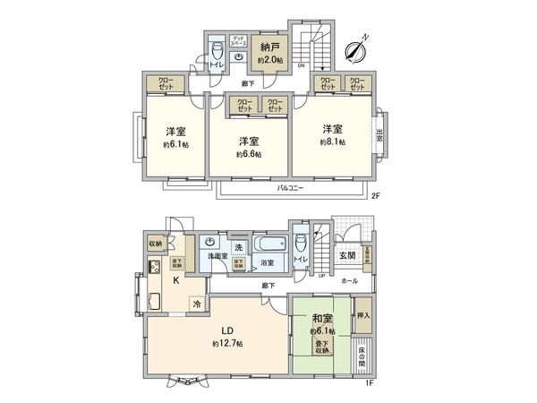 牛久市神谷2丁目 戸建 間取図(平面図) 牛久市神谷2丁目 戸建 間取図(平面図)