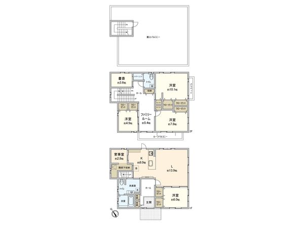 つくば市並木4丁目 戸建 間取図(平面図)