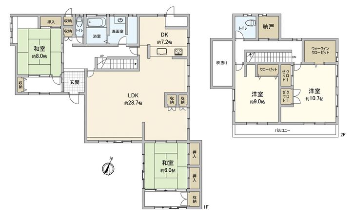 土浦市西根南1丁目 戸建 間取図(平面図) 土浦市西根南1丁目 戸建 間取図(平面図)