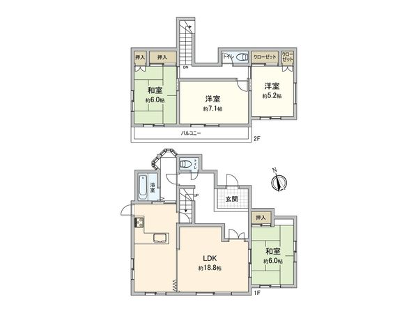 牛久市城中町 戸建 間取図(平面図) 間取図(平面図)