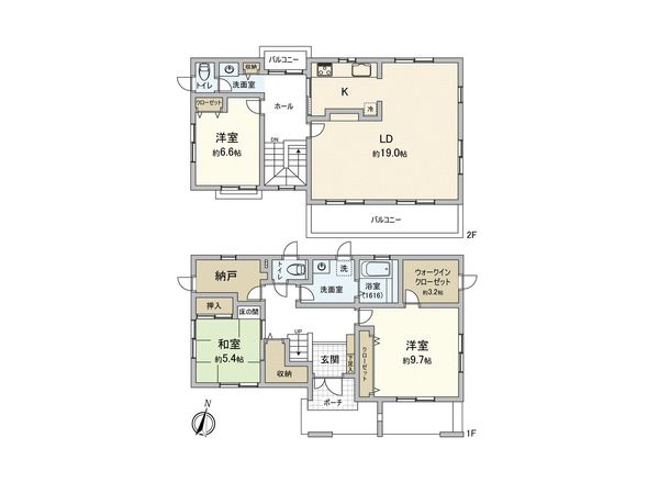 つくば市花園 戸建 間取図(平面図) つくば市花園 戸建 間取図(平面図)