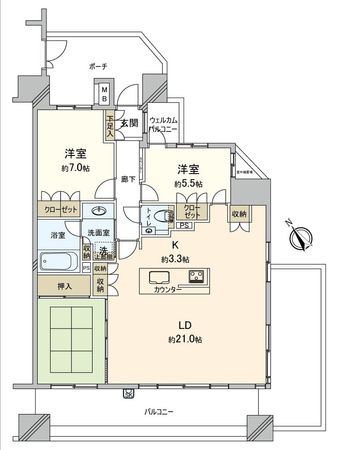 アデニウムつくば万博記念公園 間取図(平面図)