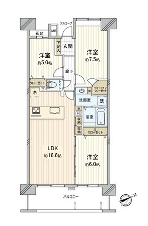 センチュリーつくばみらい平 C棟 間取図(平面図)