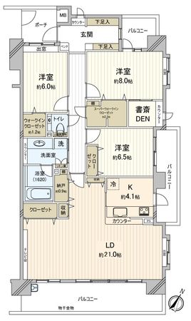 デュオヒルズつくば竹園 間取図(平面図)