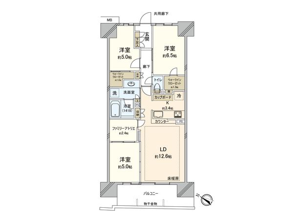 つくばグランヴィラ エアリーヴィラ 間取図(平面図)