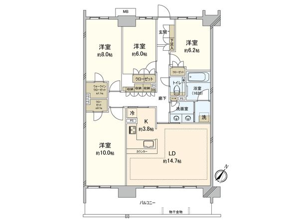 ルネつくばローレルコート 間取図(平面図)