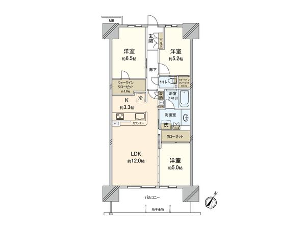 ルネつくばローレルコート 間取図(平面図)