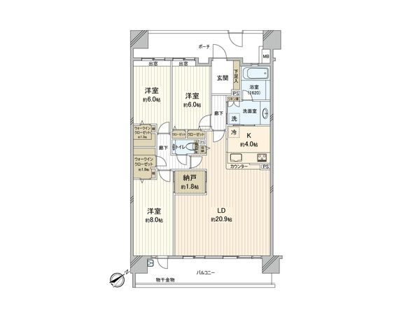デュオヒルズつくば学園都市 間取図(平面図) デュオヒルズつくば学園都市 間取図(平面図)