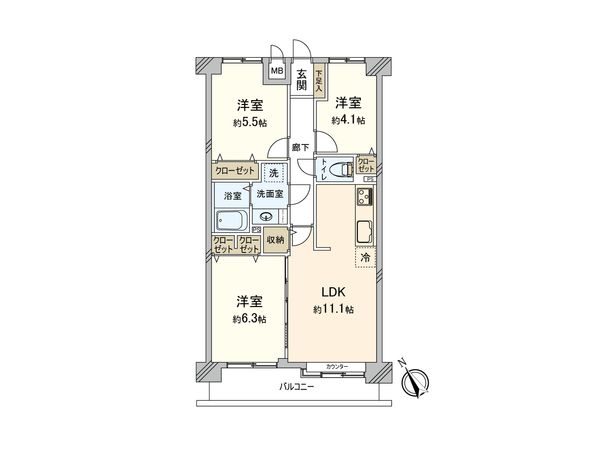 グリーンパーク土浦 間取図(平面図) グリーンパーク土浦 間取図(平面図)