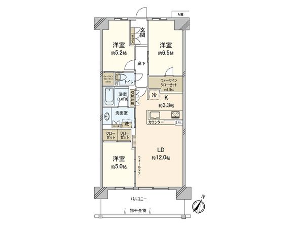 ルネつくばローレルコート 間取図(平面図) ルネつくばローレルコート 間取図(平面図)
