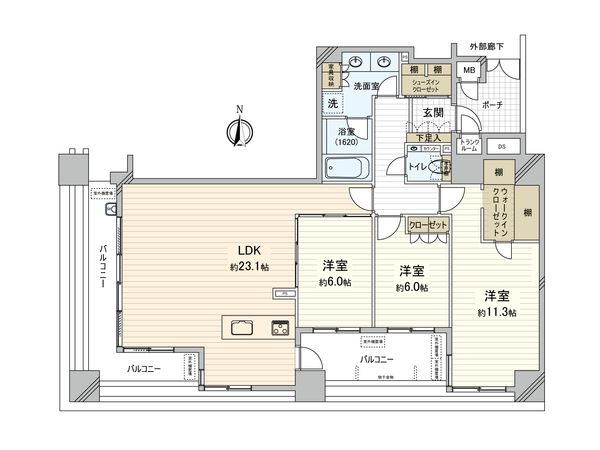 サーパスつくば研究学園 間取図(平面図) サーパスつくば研究学園 間取図(平面図)