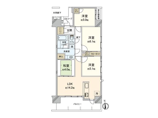 ミオカステーロひたち野うしく 間取図(平面図)