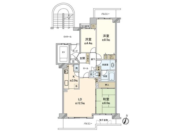 ガーデンコート筑波 間取図(平面図) 間取図(平面図)