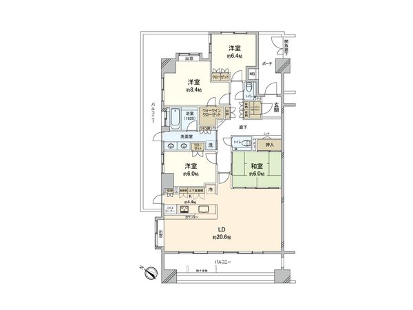 エスペリアつくば竹園 間取図(平面図)
