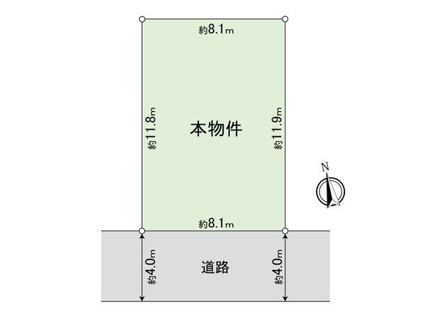 三鷹市深大寺2丁目 土地 区画図 三鷹市深大寺2丁目 土地 区画図