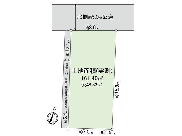三鷹市深大寺2丁目 土地 区画図