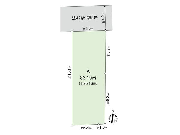 小金井市梶野町1丁目 A区画 区画図 区画図