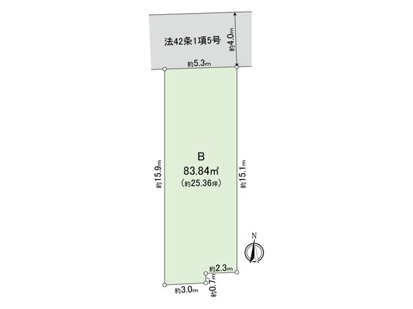 小金井市梶野町1丁目 B区画 区画図 区画図