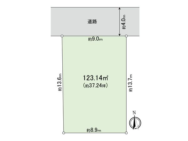 武蔵野市境5丁目 土地 区画図
