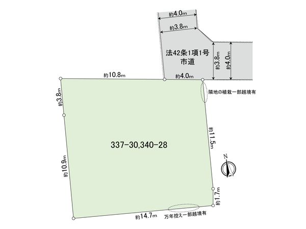 三鷹市野崎2丁目 土地 区画図
