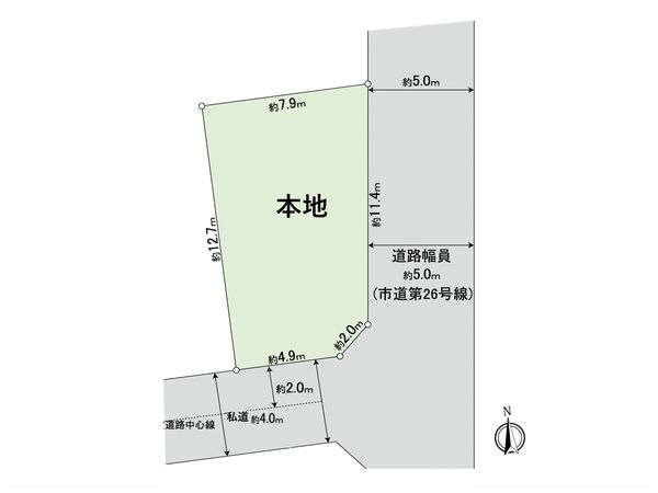 三鷹市深大寺1丁目 土地 区画図 区画図