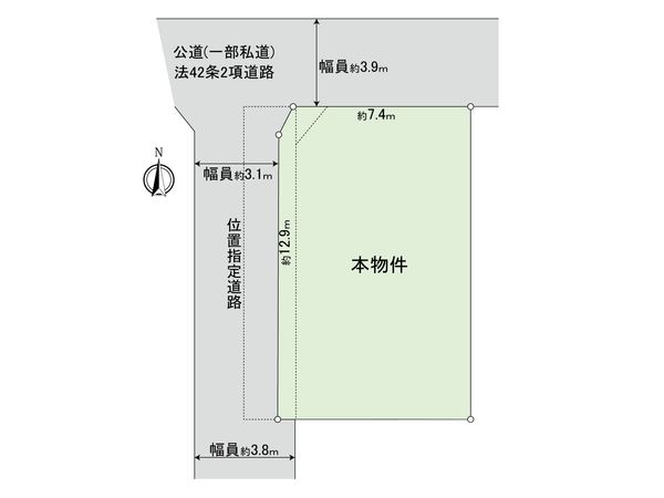 小金井市東町1丁目 土地 区画図 小金井市東町1丁目 土地 区画図
