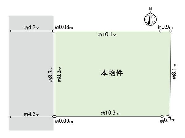三鷹市上連雀2丁目 土地 区画図 三鷹市上連雀2丁目 土地 区画図