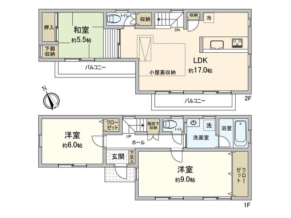 武蔵野市関前5丁目 戸建 間取図(平面図) 間取図(平面図)