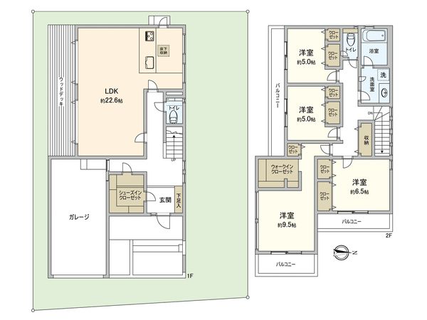武蔵野市境南町2丁目 新築戸建 間取図(平面図) 武蔵野市境南町2丁目 新築戸建 間取図(平面図)