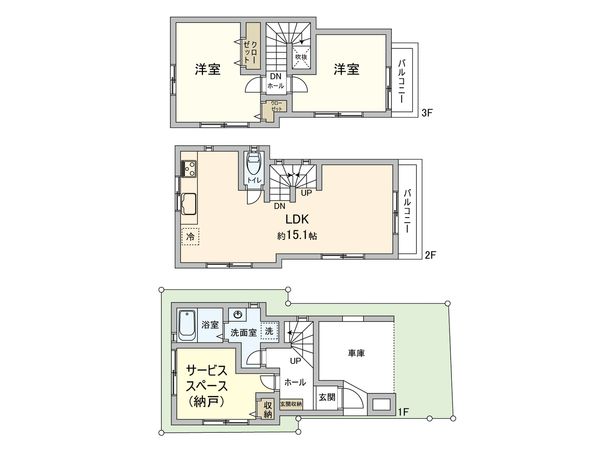 三鷹市井口1丁目 戸建 間取図(平面図) 間取図(平面図)