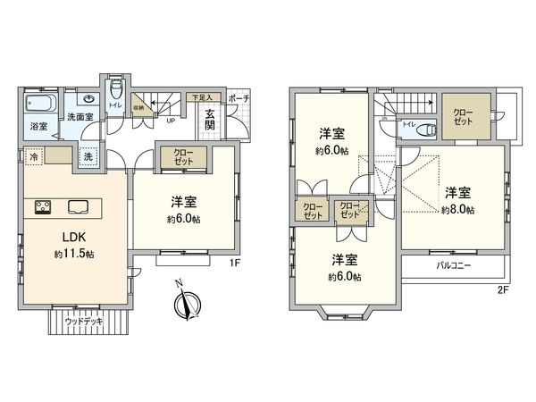 小金井市梶野町2丁目 戸建 間取図(平面図) 間取図(平面図)