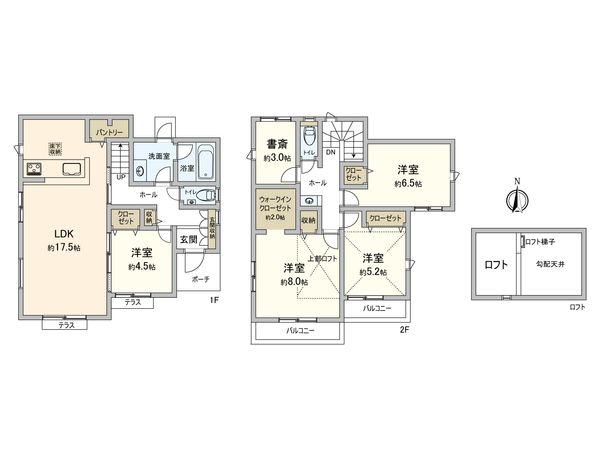 小金井市東町1丁目 戸建 間取図(平面図) 小金井市東町1丁目 戸建 間取図(平面図)