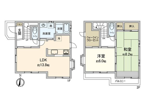 三鷹市深大寺2丁目 戸建 間取図(平面図) 三鷹市深大寺2丁目 戸建 間取図(平面図)