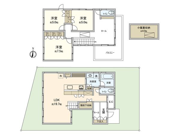 練馬区関町北4丁目 戸建 間取図(平面図) 練馬区関町北4丁目 戸建 間取図(平面図)