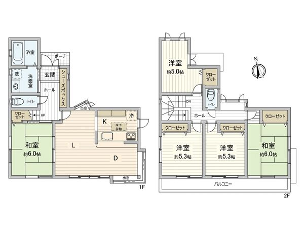 三鷹市深大寺2丁目 戸建 間取図(平面図) 三鷹市深大寺2丁目 戸建 間取図(平面図)