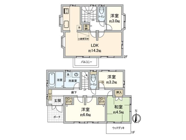 八王子市館町 戸建 間取図(平面図) 八王子市館町 戸建 間取図(平面図)