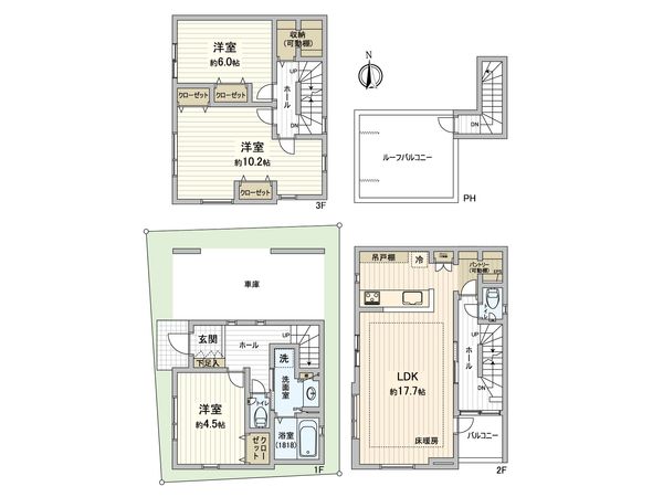 武蔵野市境南町3丁目 借地権戸建 間取図(平面図) 武蔵野市境南町3丁目 借地権戸建 間取図(平面図)
