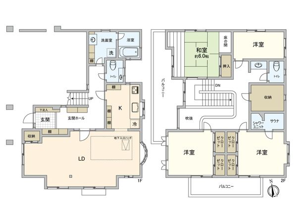 三鷹市井口2丁目 戸建 間取図(平面図)