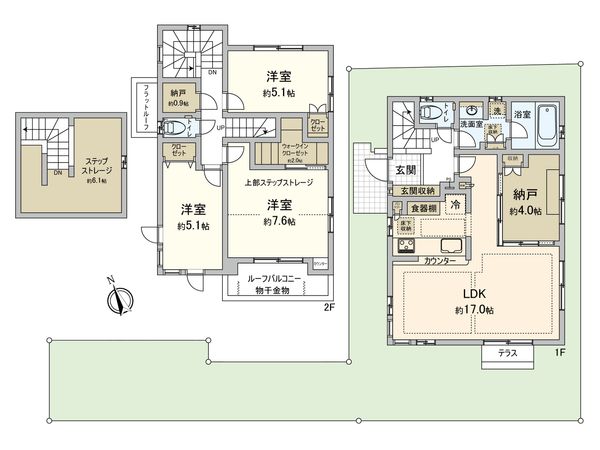 武蔵野市八幡町3丁目 戸建 間取図(平面図) 武蔵野市八幡町3丁目 戸建 間取図(平面図)