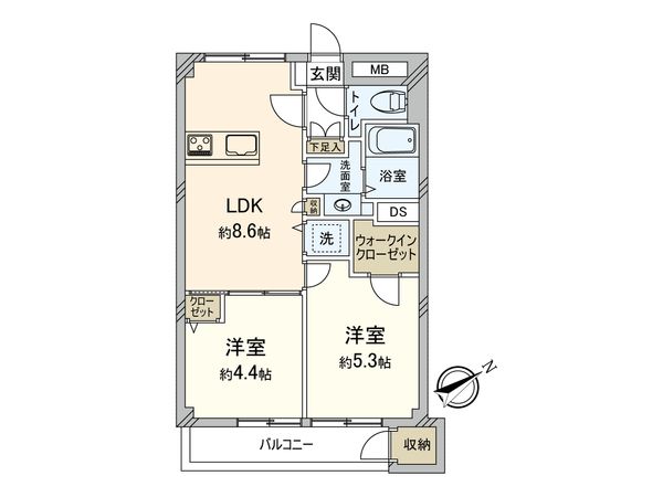 境南マンション 間取図(平面図) 境南マンション 間取図(平面図)