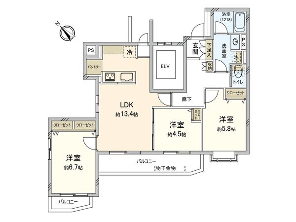 パーク・ハイム武蔵境 間取図(平面図) 間取図(平面図)