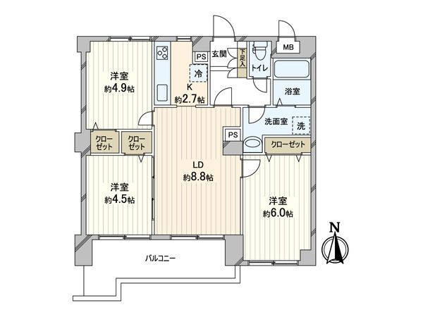 NICアーバンハイム川口青木町公園 間取図(平面図) NICアーバンハイム川口青木町公園 間取図(平面図)