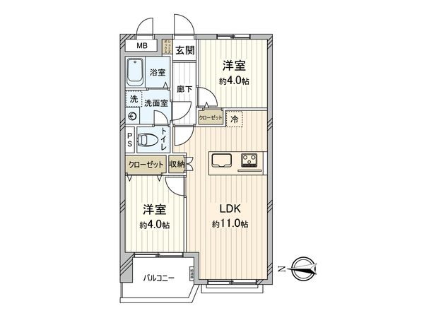 興栄マンションむさしの 間取図(平面図)