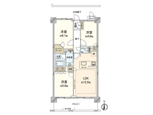 センチュリー武蔵境ソルミタージュ 間取図(平面図) センチュリー武蔵境ソルミタージュ 間取図(平面図)