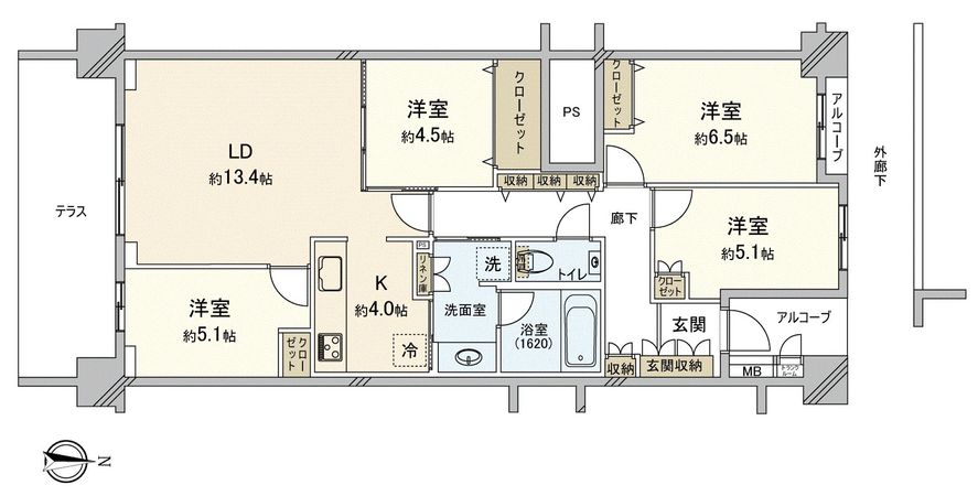 桜堤庭園フェイシア G棟 間取図(平面図) 間取図(平面図)
