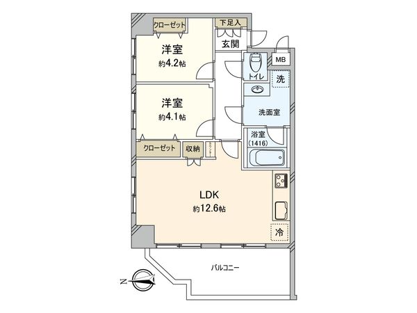 サンパレス武蔵野 間取図(平面図) 間取図(平面図)