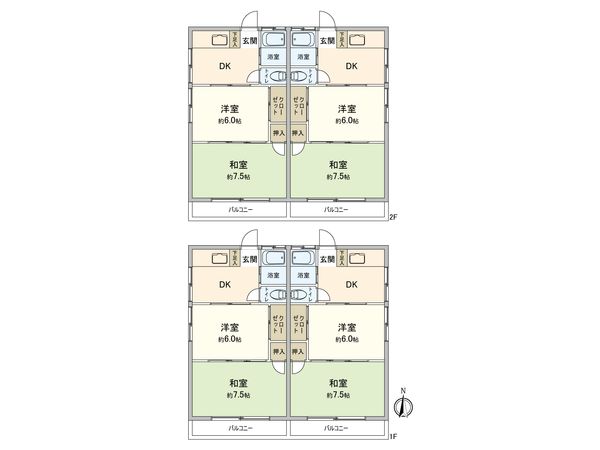 小金井市東町4丁目 アパート 間取図(平面図)